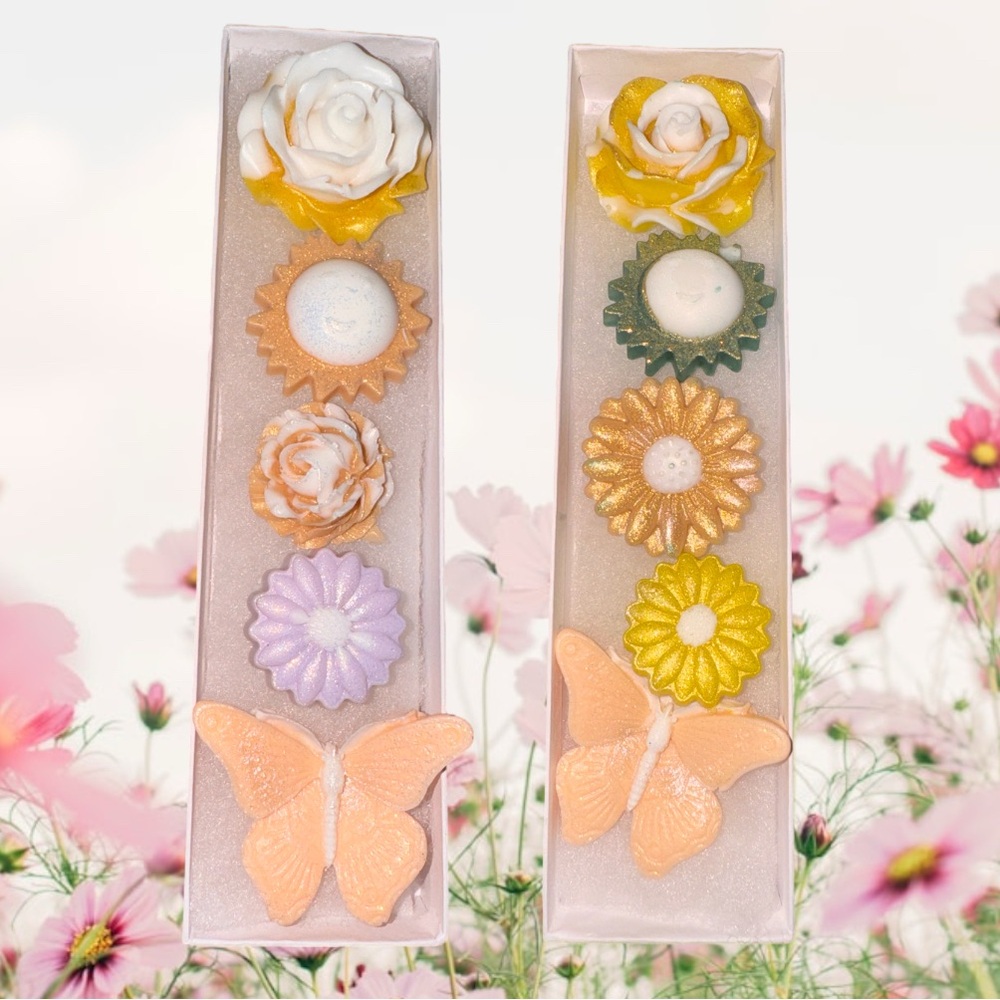Hand & Body Soap, Floral/Butterfly Mini-Soaps, Gift Box Set, Wedding, Birthday